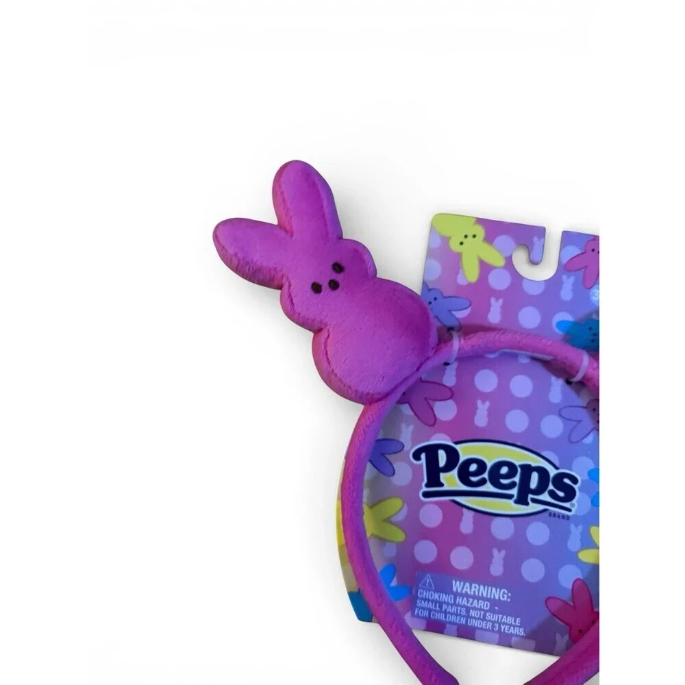 PEEPS Plush Bunny Headband, Pink with Bunnies, Easter, NEW WITH TAG!!!